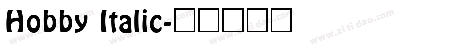 Hobby Italic字体转换